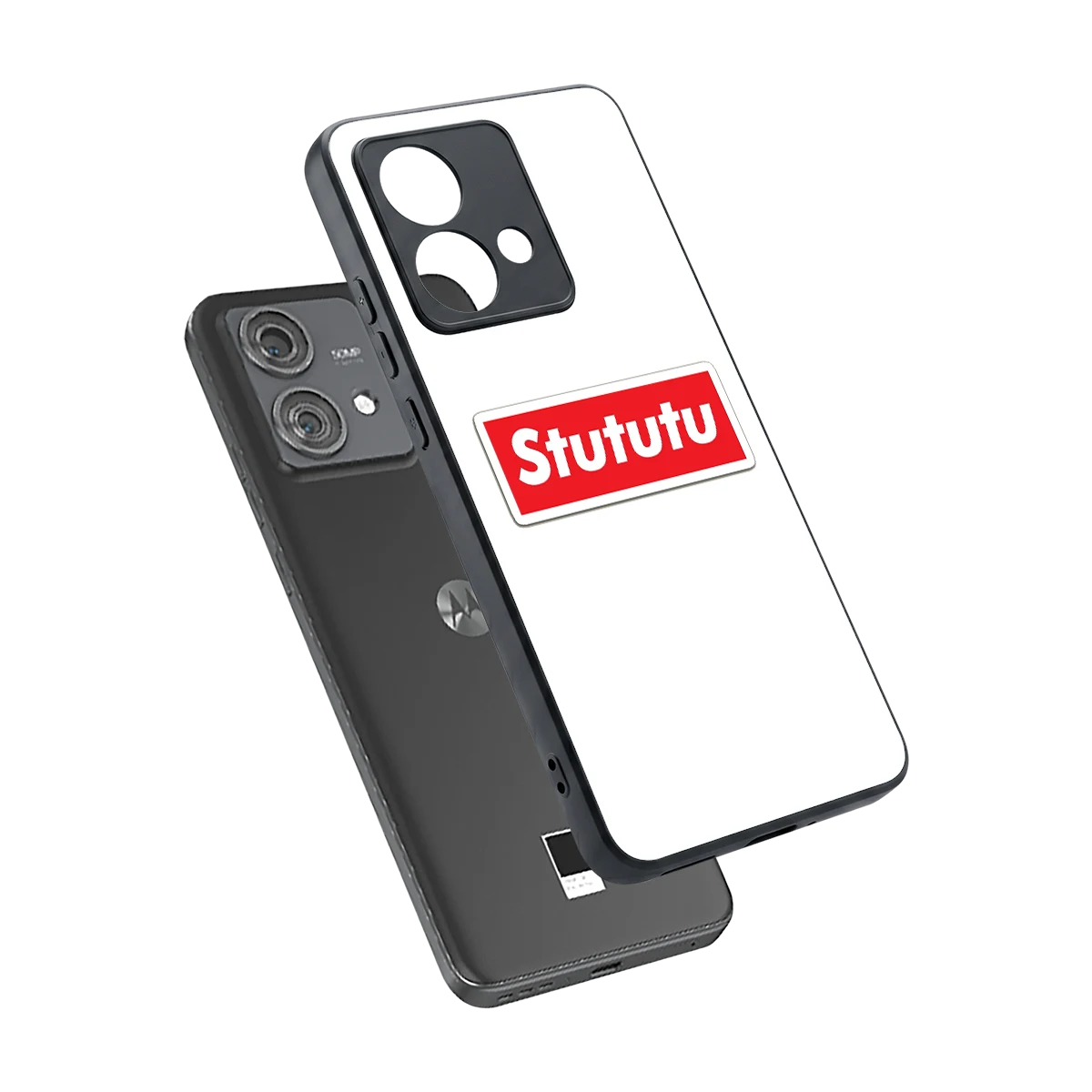 Stututu sleek motorola edge 40 neo 5g cover with tempered glass back and TPU edges