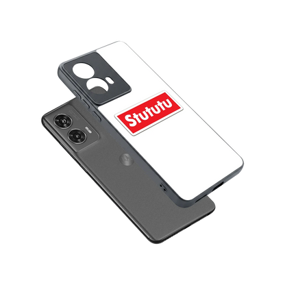 Stututu sleek motorola edge 50 fusion cover with tempered glass back and TPU edges