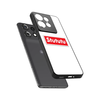 Stututu sleek motorola edge 50 pro cover with tempered glass back and TPU edges