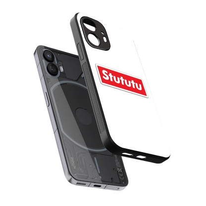 Stututu sleek nothing phone 2 cover with tempered glass back and TPU edges