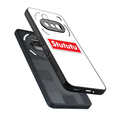 Stututu sleek nothing phone 3a cover with tempered glass back and TPU edges