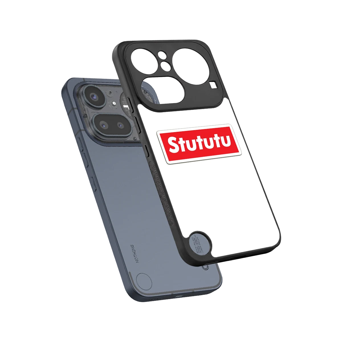 Stututu sleek nothing phone 4a pro cover with tempered glass back and TPU edges