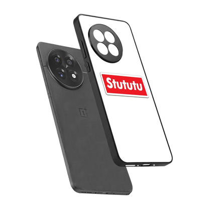 Stututu sleek oneplus 13r cover with tempered glass back and TPU edges