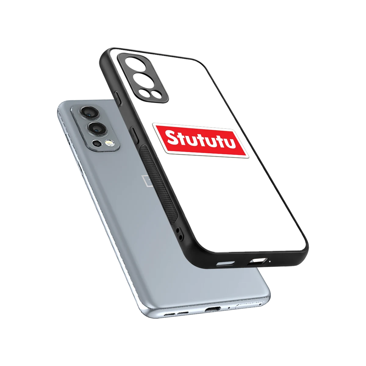 Stututu sleek oneplus nord 2 cover with tempered glass back and TPU edges