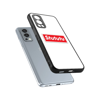 Stututu sleek oneplus nord 2 cover with tempered glass back and TPU edges