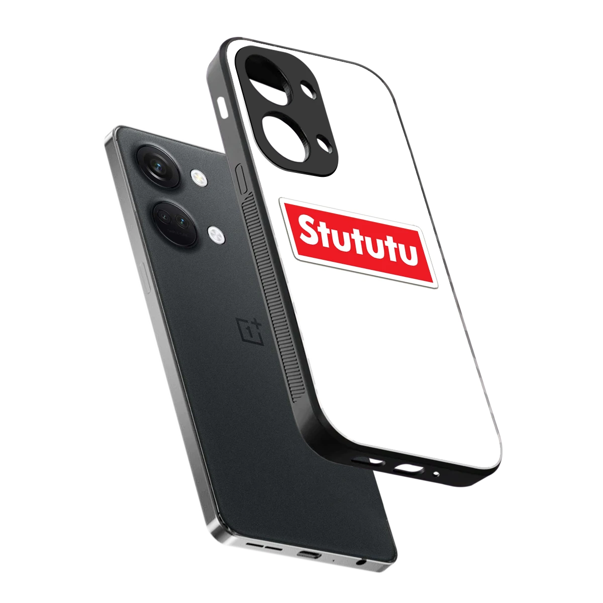 Stututu sleek oneplus nord 3 cover with tempered glass back and TPU edges