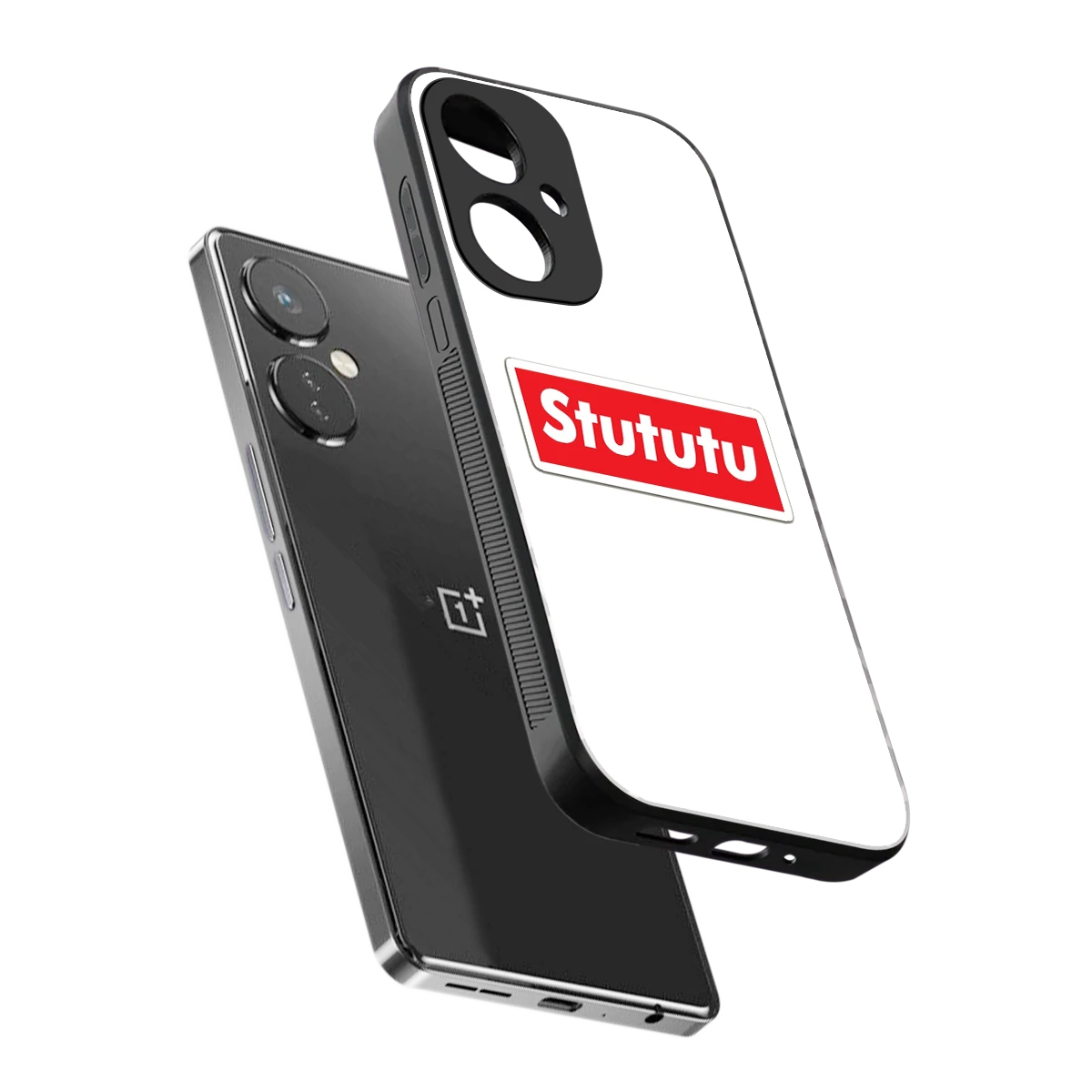 Stututu sleek oneplus nord ce 3 cover with tempered glass back and TPU edges