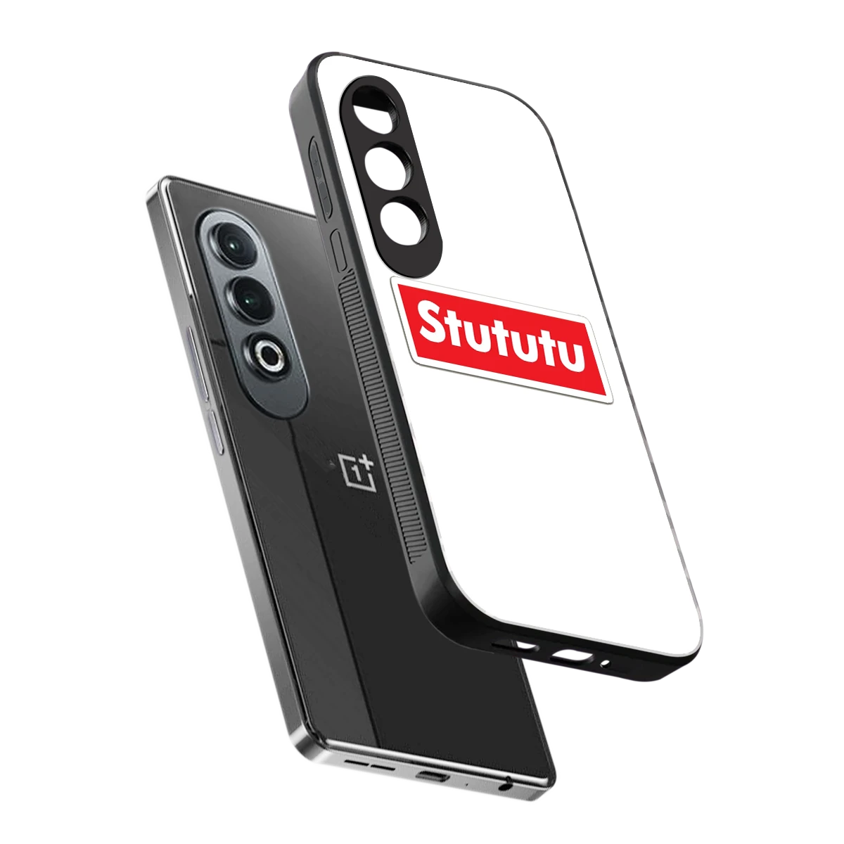 Stututu sleek oneplus nord ce 4 cover with tempered glass back and TPU edges