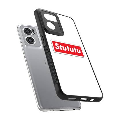 Stututu sleek oneplus nord ce 2 cover with tempered glass back and TPU edges
