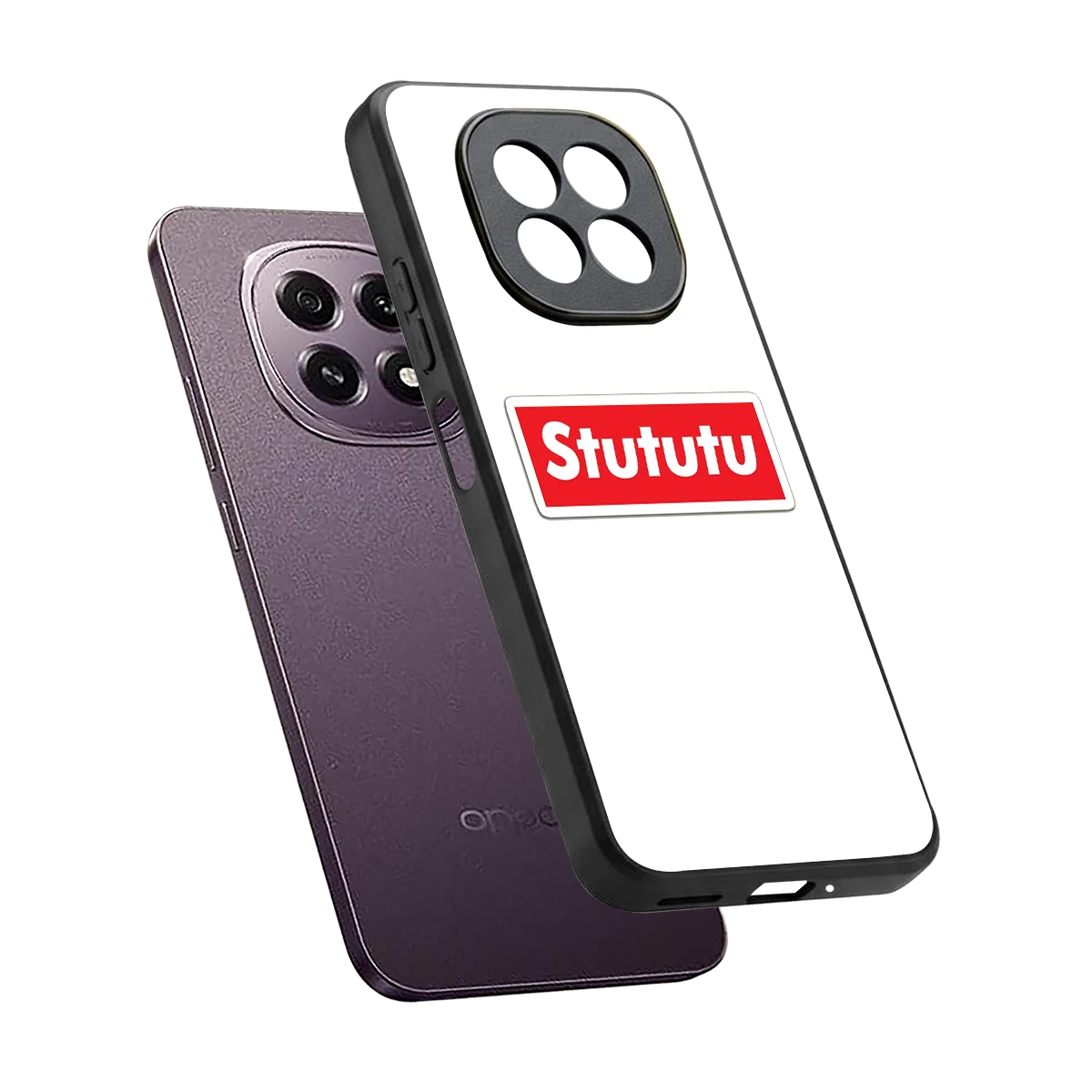 Stututu sleek oppo f29 5g cover with tempered glass back and TPU edges