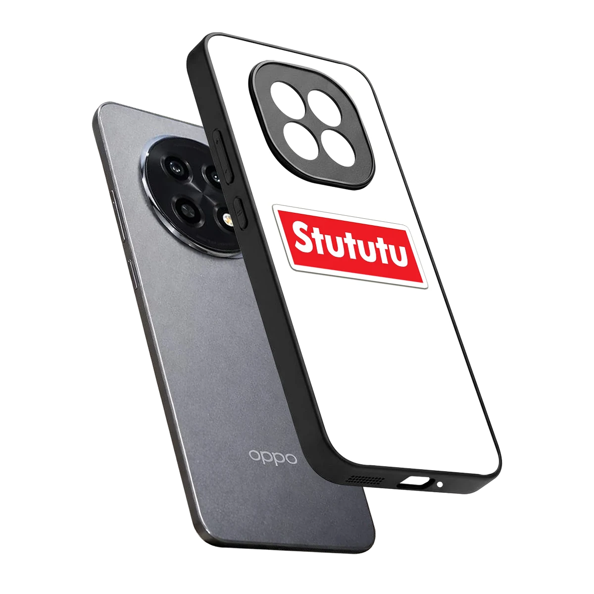 Stututu sleek oppo f29 pro 5g cover with tempered glass back and TPU edges