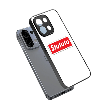 Stututu sleek oppo k13 5g cover with tempered glass back and TPU edges