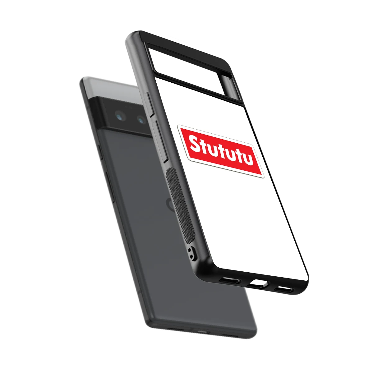 Stututu sleek google pixel 6 pro cover with tempered glass back and TPU edges