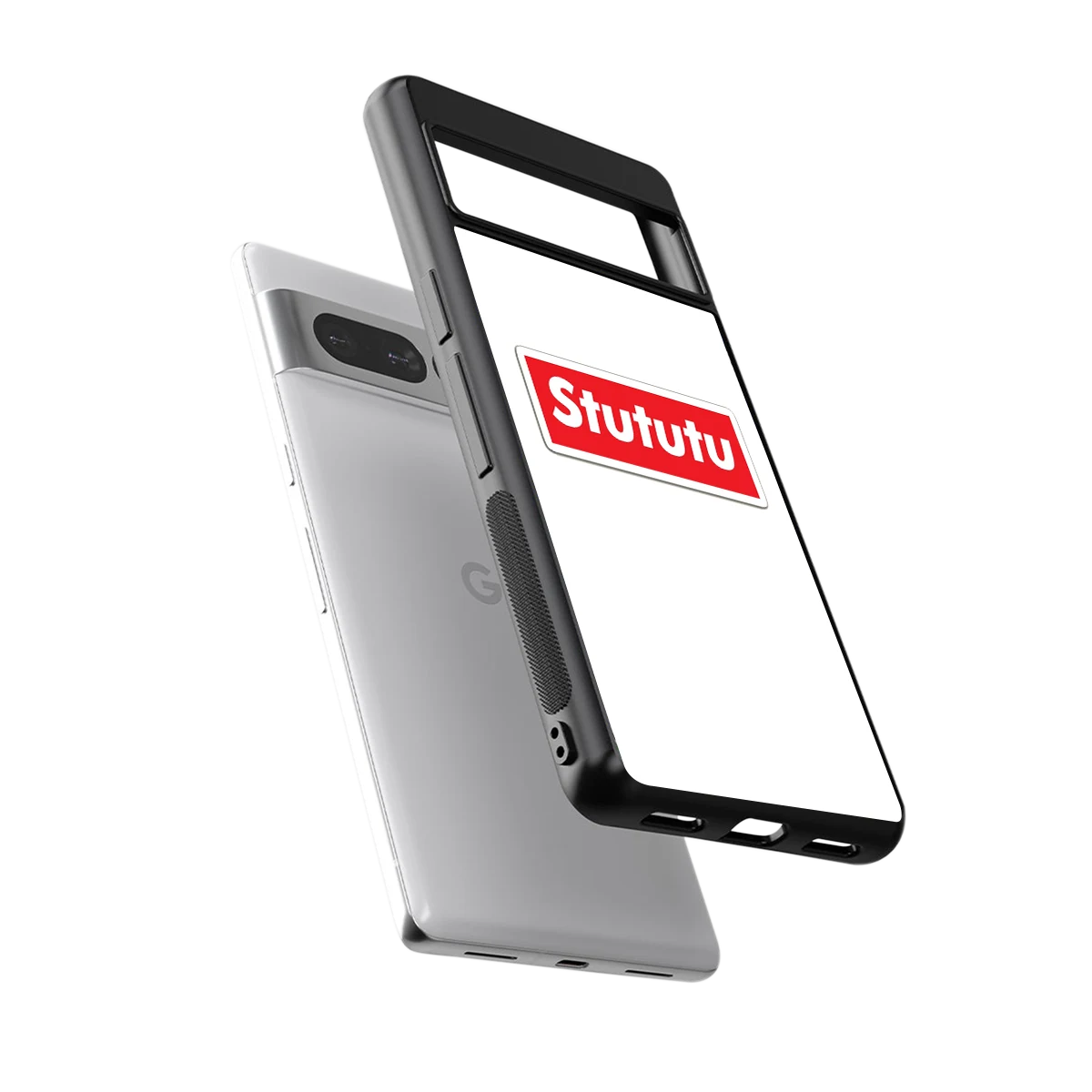 Stututu sleek google pixel 7 pro cover with tempered glass back and TPU edges