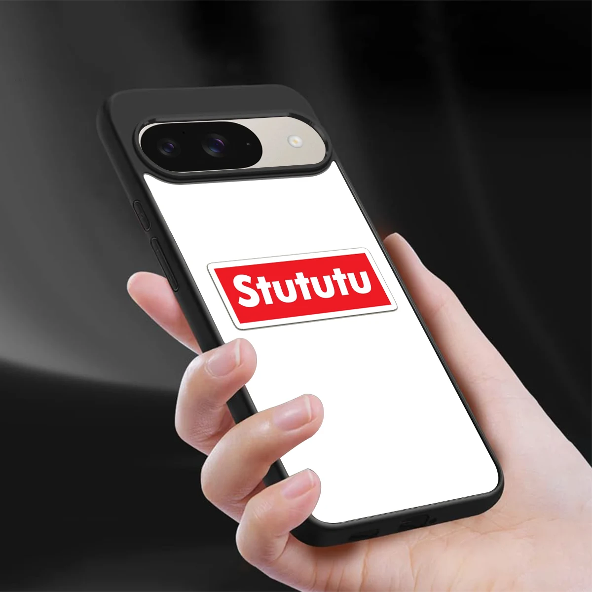 Stututu sleek google pixel 9 cover with tempered glass back and TPU edges