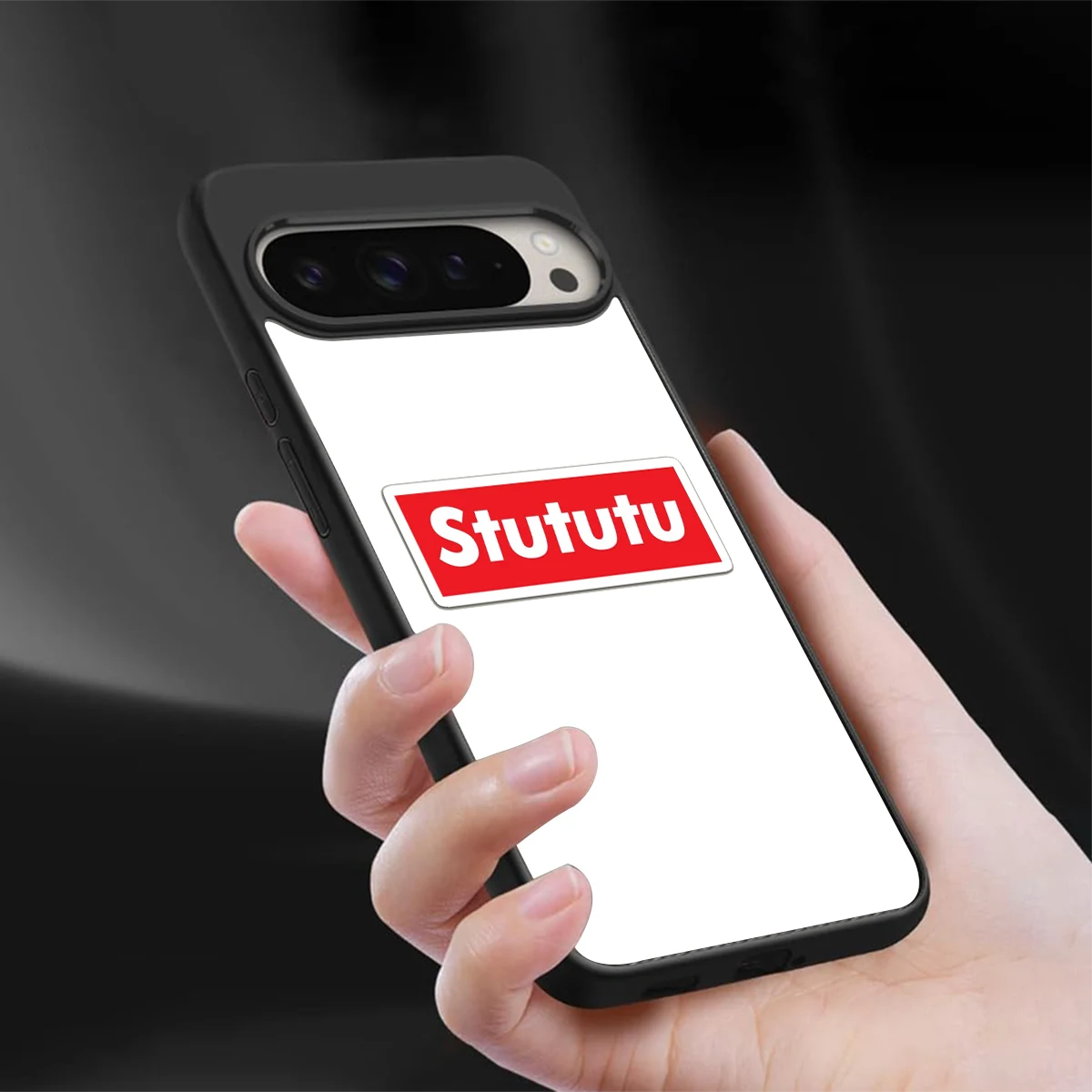 Stututu sleek google pixel 9 pro xl cover with tempered glass back and TPU edges