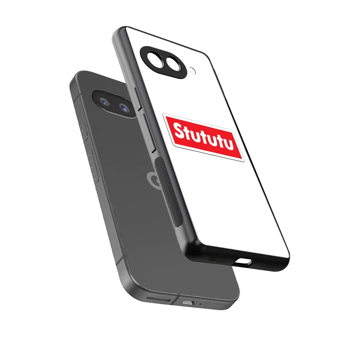Stututu sleek google pixel 10a cover with tempered glass back and TPU edges