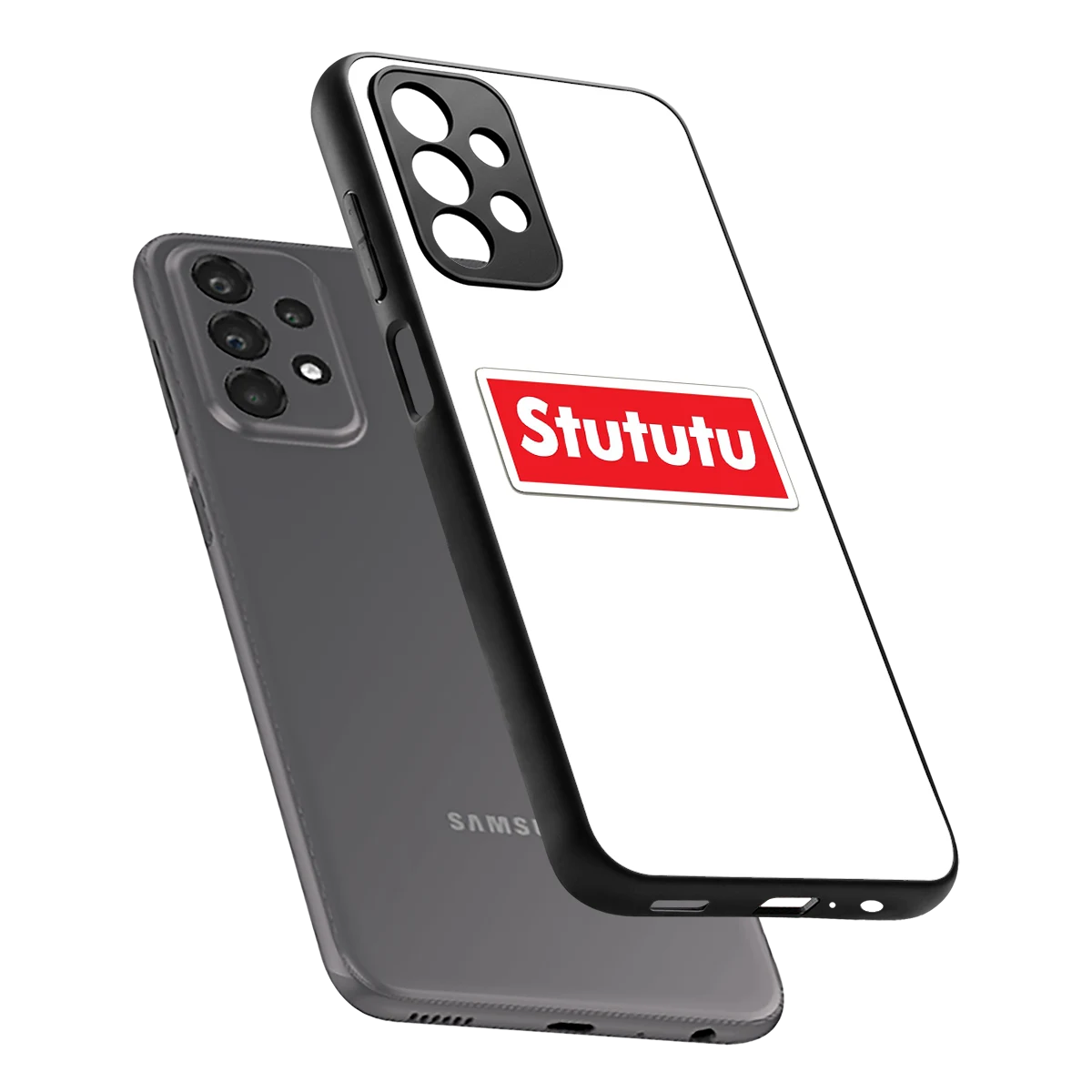 Stututu sleek samsung galaxy a23 cover with tempered glass back and TPU edges