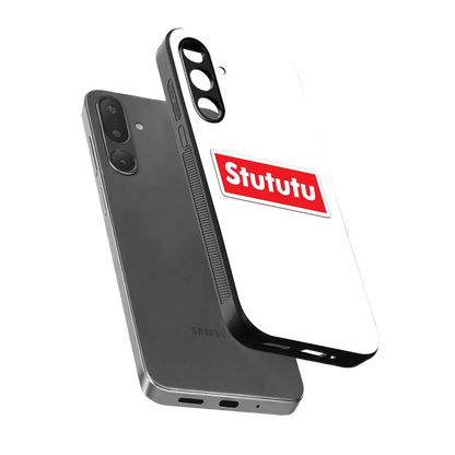 Stututu sleek samsung galaxy m56 5g cover with tempered glass back and TPU edges