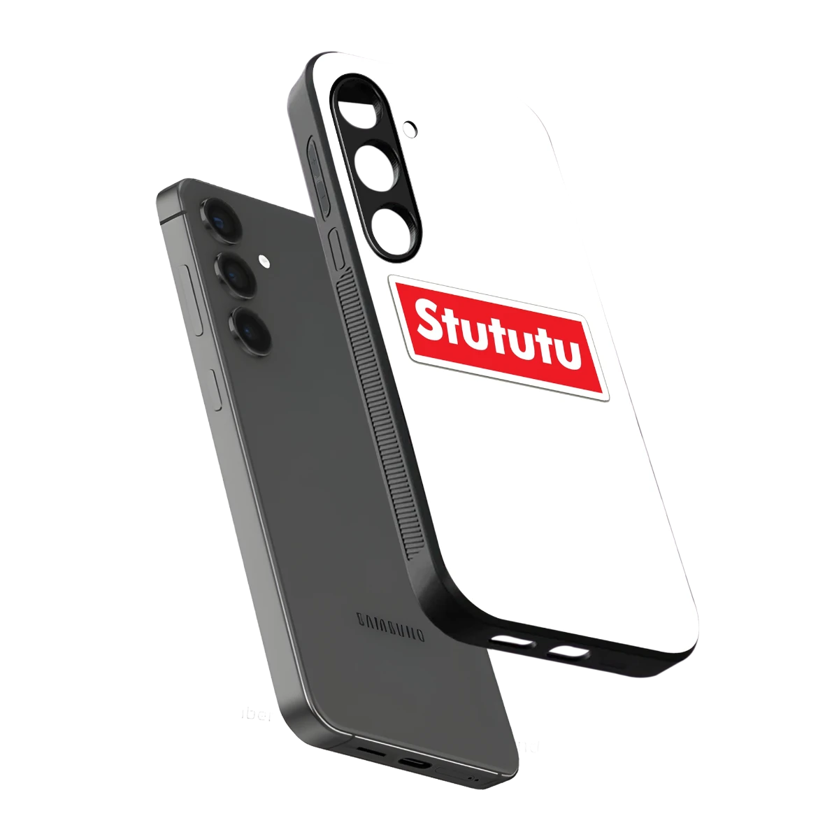 Stututu sleek samsung galaxy s24 fe cover with tempered glass back and TPU edges