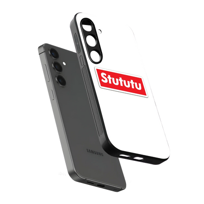 Stututu sleek samsung galaxy s24 fe cover with tempered glass back and TPU edges