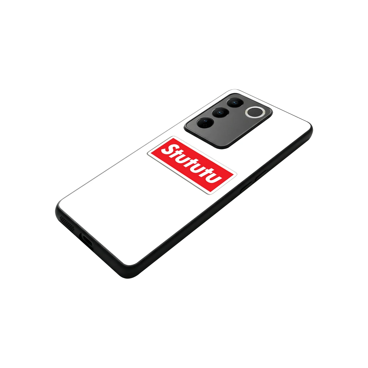 Stututu stylish phone case for vivo v27 5g | glossy glass and slim fit