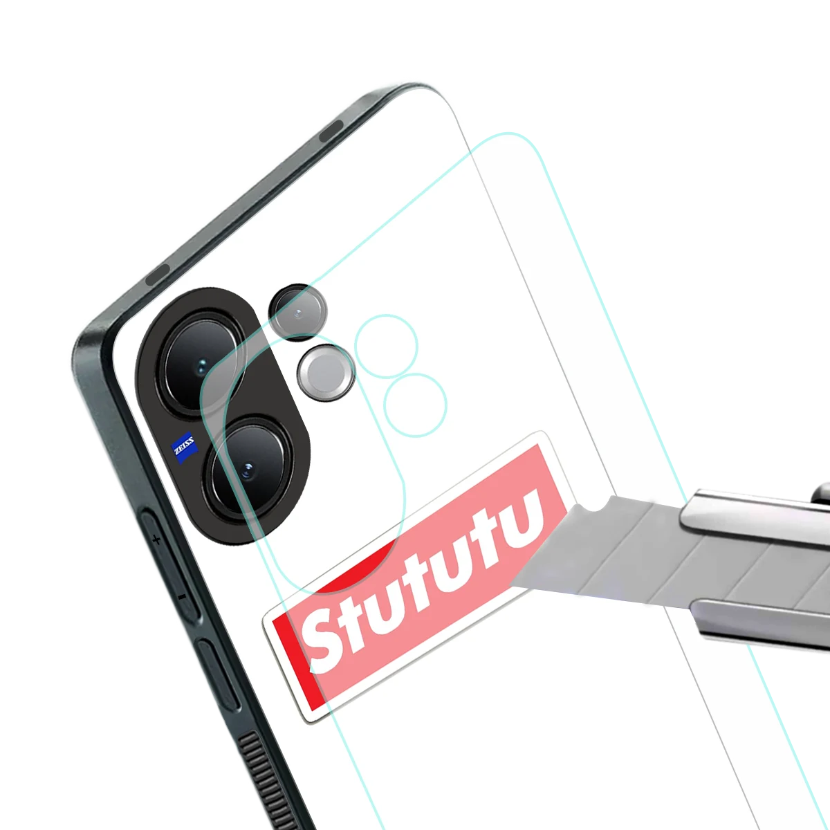 Stututu stylish phone case for vivo v60 | glossy glass and slim fit