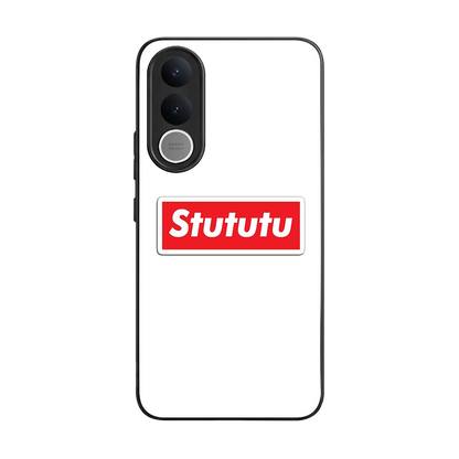 Stututu back phone cover | glass case for vivo v70 fe