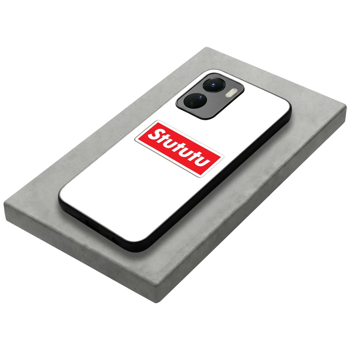 Stututu stylish phone case for vivo y16 | glossy glass and slim fit