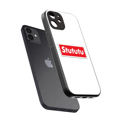 Stututu sleek iphone 11 cover with tempered glass back and TPU edges