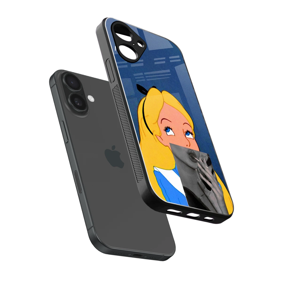 Sugar Bliss sleek iPhone 16 cover with tempered glass back and TPU edges