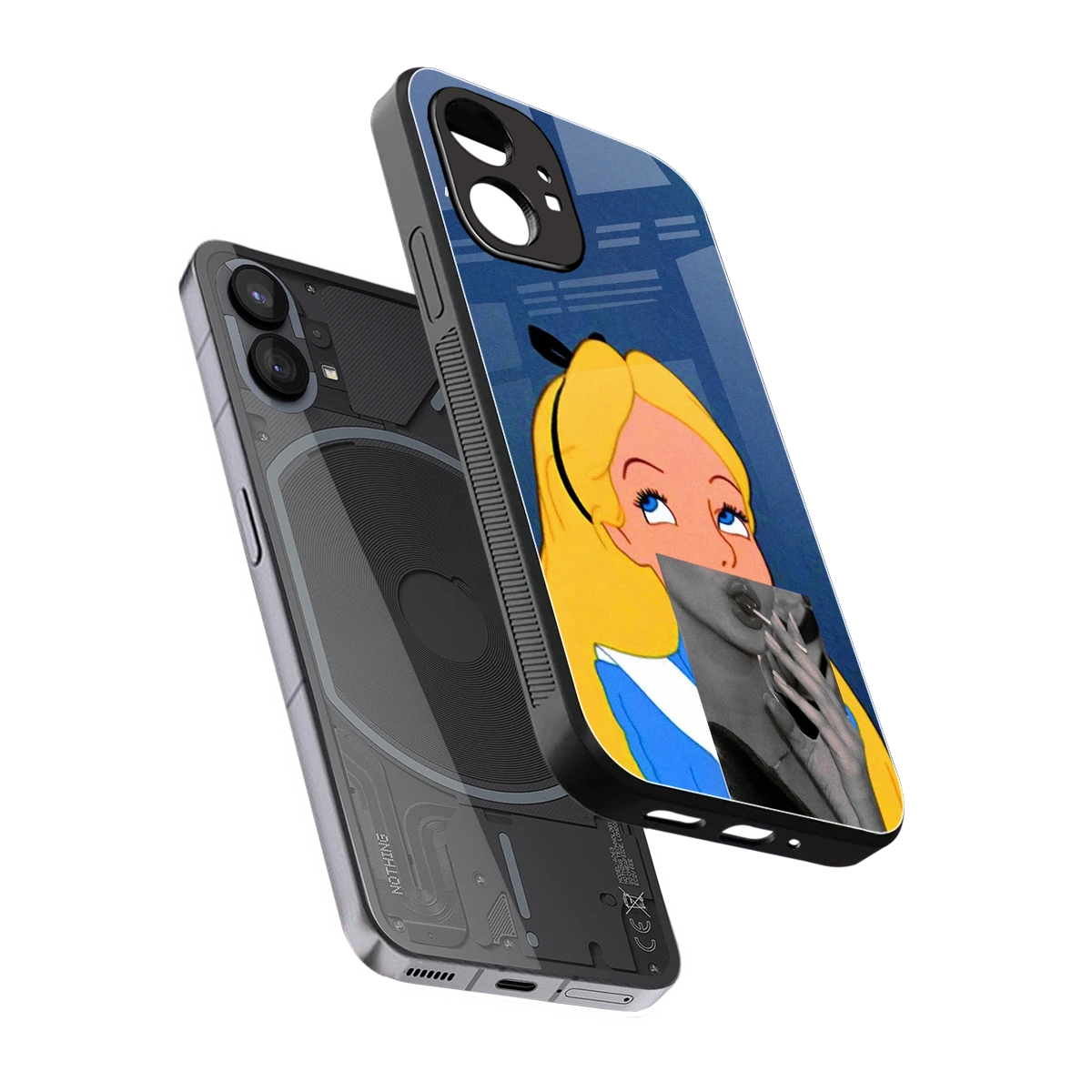 Sugar Bliss sleek nothing phone 1 cover with tempered glass back and TPU edges