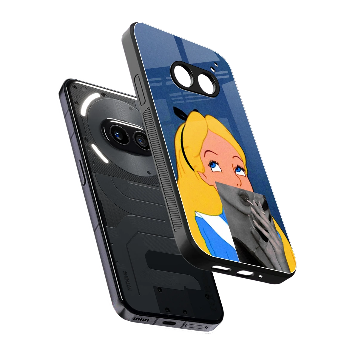 Sugar Bliss sleek nothing phone 2a cover with tempered glass back and TPU edges