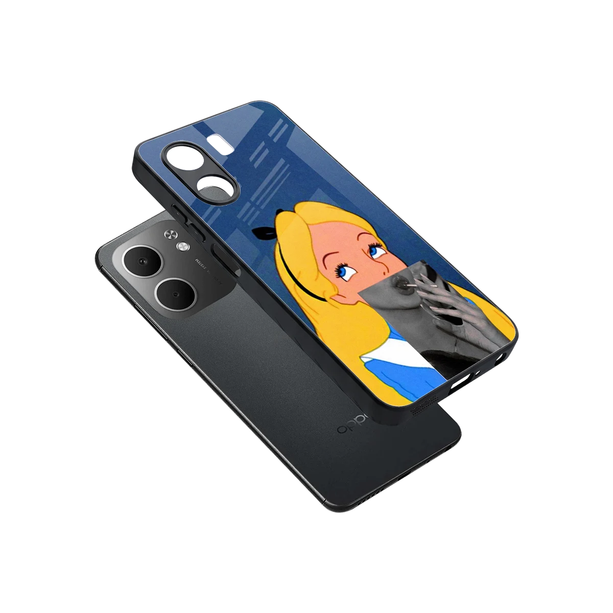 Sugar Bliss sleek oppo a5x 5g cover with tempered glass back and TPU edges