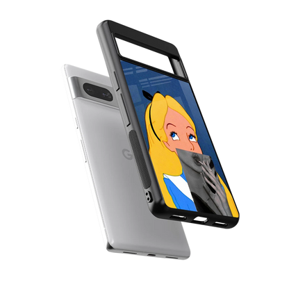 Sugar Bliss sleek google pixel 7a cover with tempered glass back and TPU edges