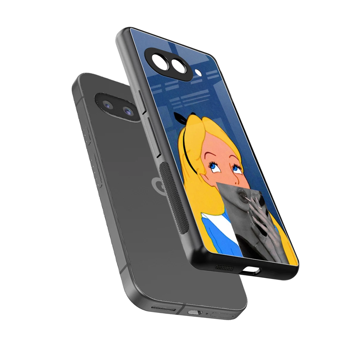 Sugar Bliss sleek google pixel 9a cover with tempered glass back and TPU edges