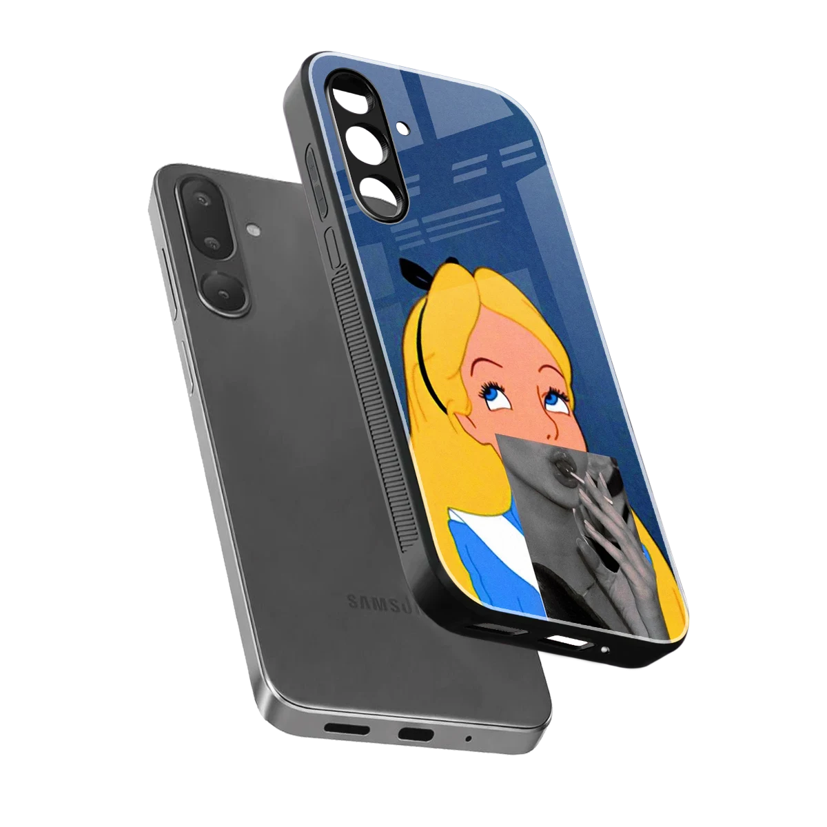 Sugar Bliss sleek samsung galaxy m56 5g cover with tempered glass back and TPU edges