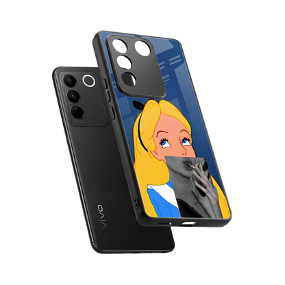 Sugar Bliss sleek vivo v27 5g cover with tempered glass back and TPU edges
