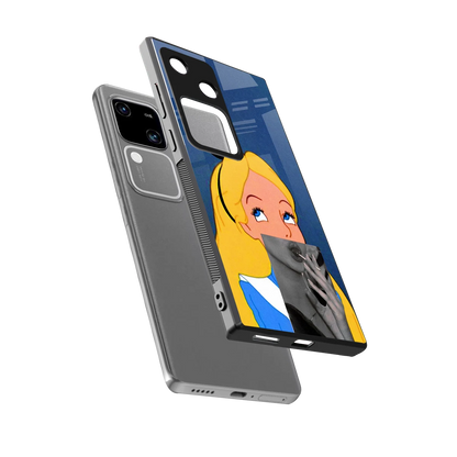 Sugar Bliss sleek vivo v30 cover with tempered glass back and TPU edges