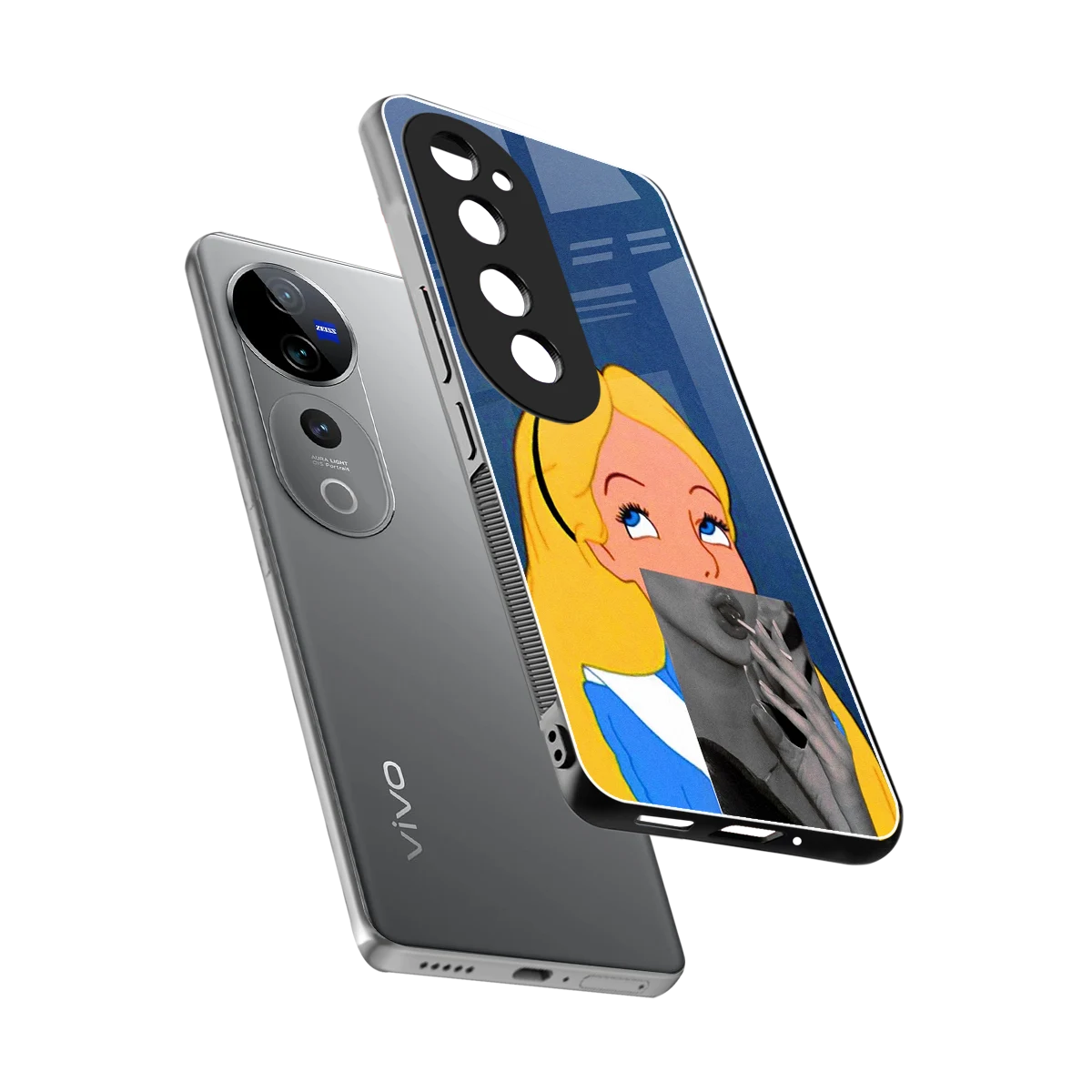 Sugar Bliss sleek vivo v40 pro cover with tempered glass back and TPU edges