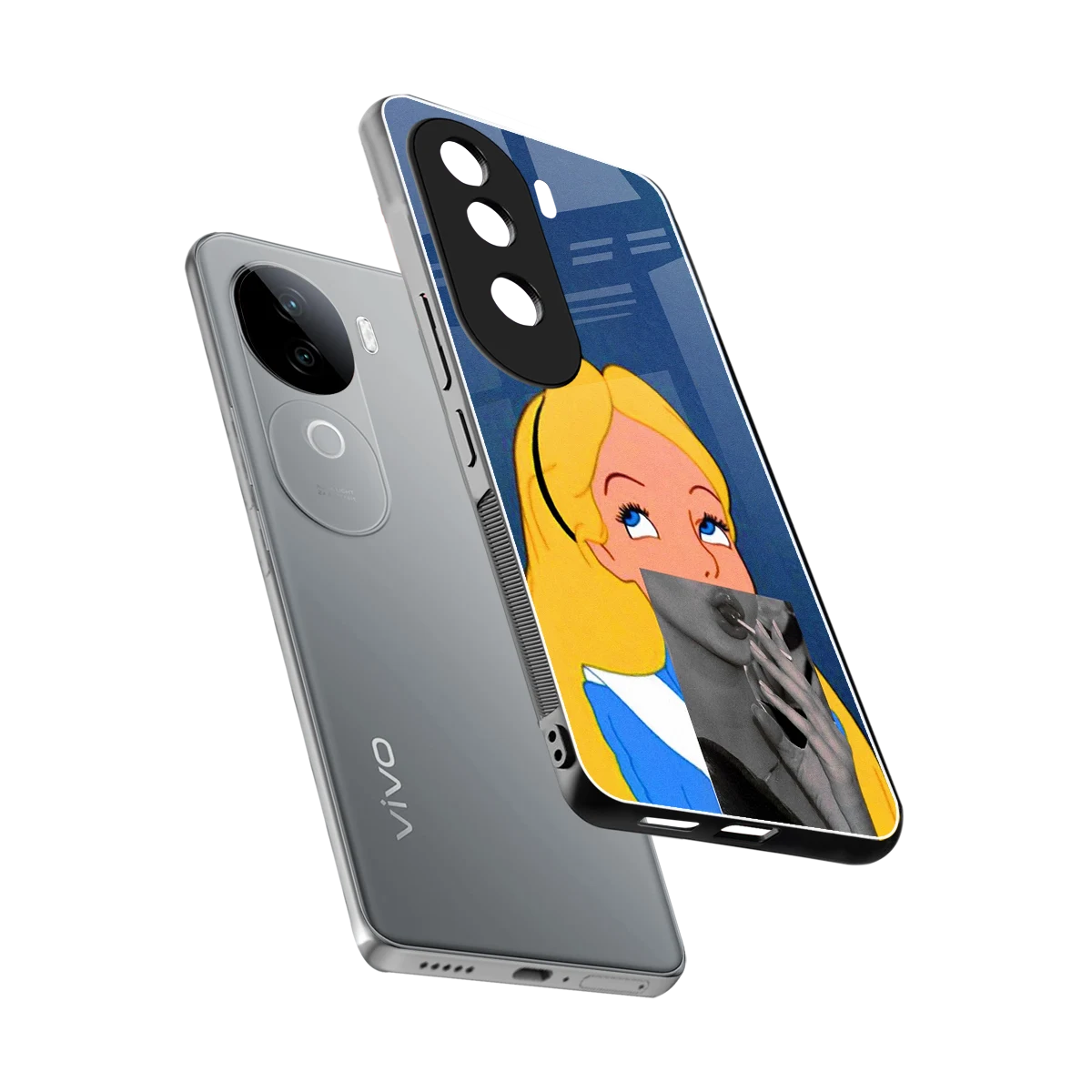Sugar Bliss sleek vivo v40e cover with tempered glass back and TPU edges