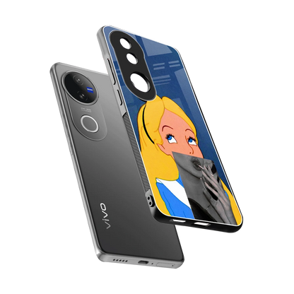 Sugar Bliss sleek vivo v50 cover with tempered glass back and TPU edges