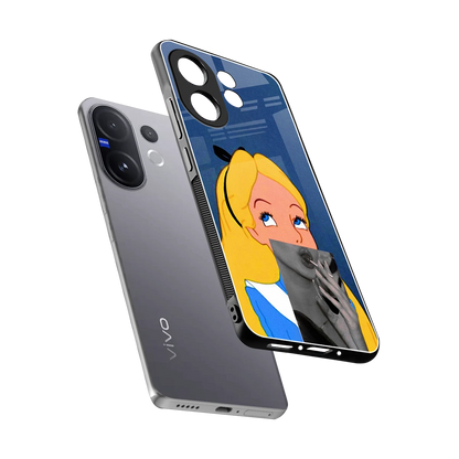 Sugar Bliss sleek vivo v60 cover with tempered glass back and TPU edges