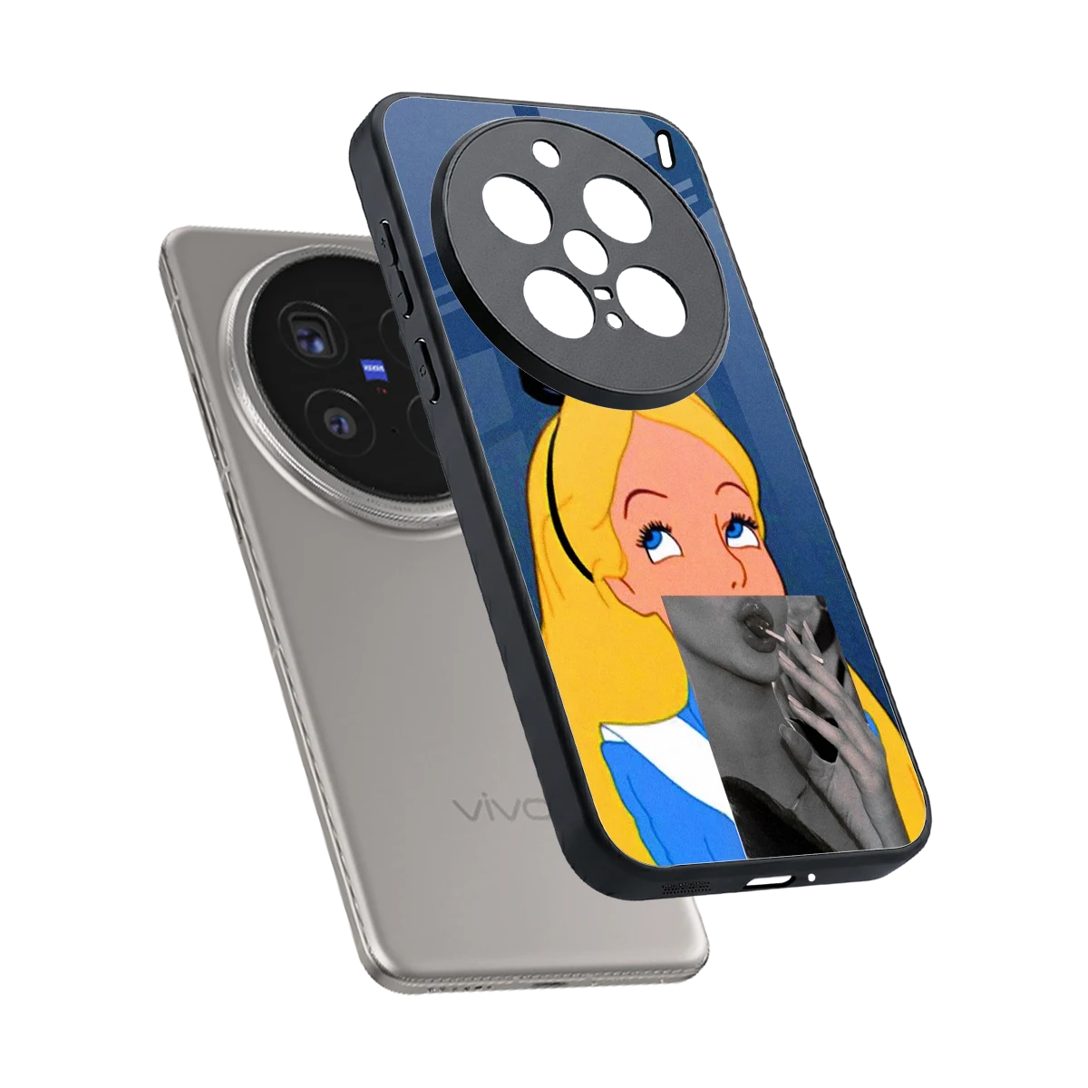 Sugar Bliss sleek vivo x200 pro cover with tempered glass back and TPU edges