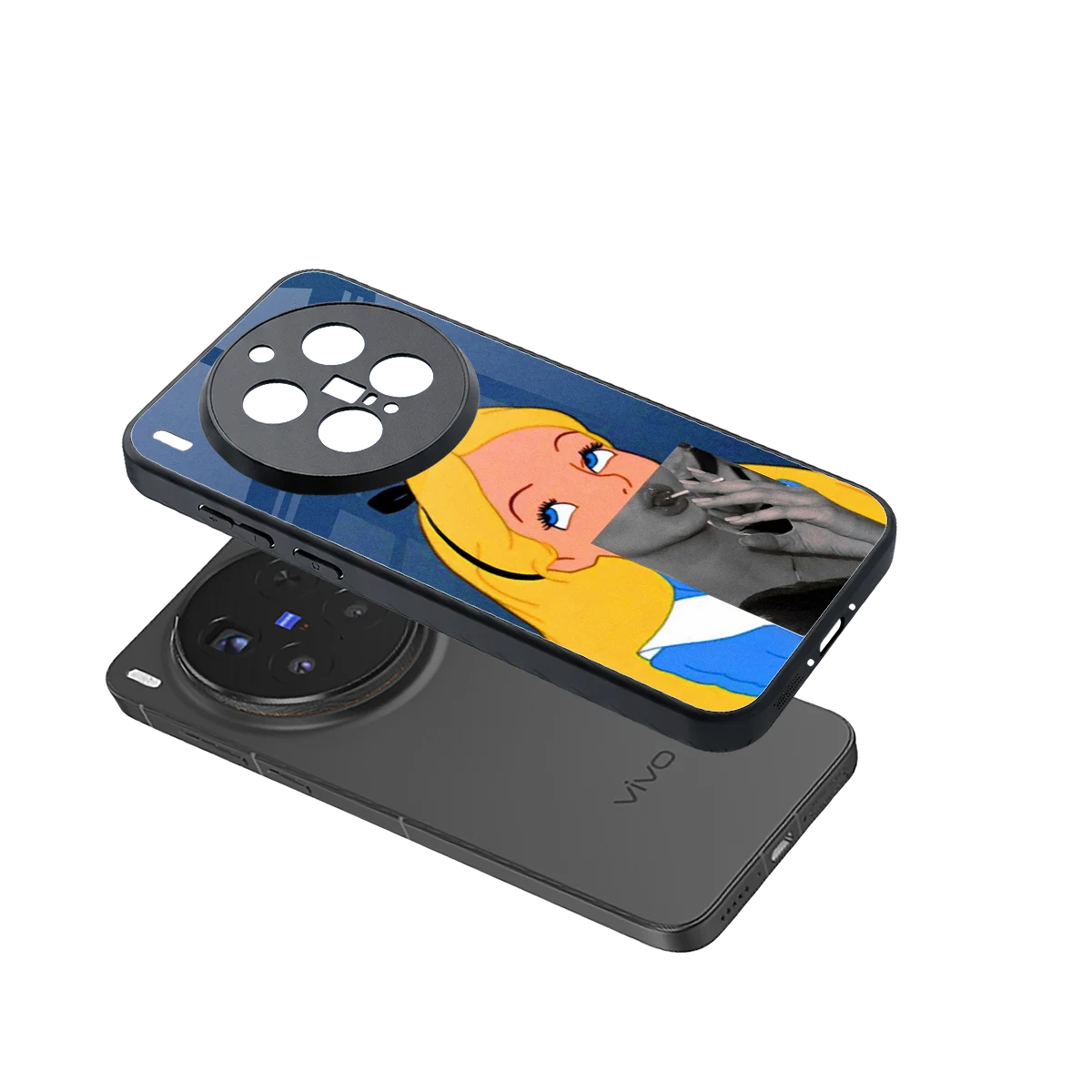 Sugar Bliss sleek vivo x300 pro cover with tempered glass back and TPU edges