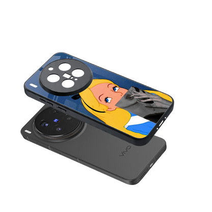 Sugar Bliss sleek vivo x300 pro cover with tempered glass back and TPU edges