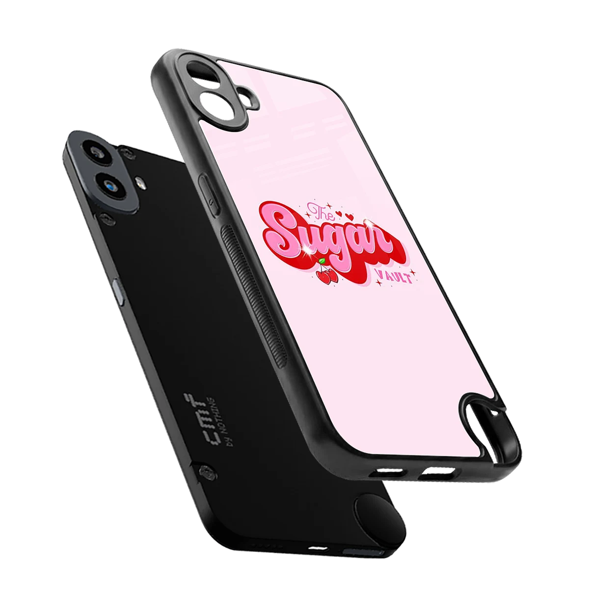 Sugar Vault sleek cmf nothing phone 1 cover with tempered glass back and TPU edges