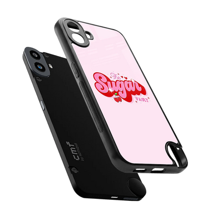 Sugar Vault sleek cmf nothing phone 1 cover with tempered glass back and TPU edges