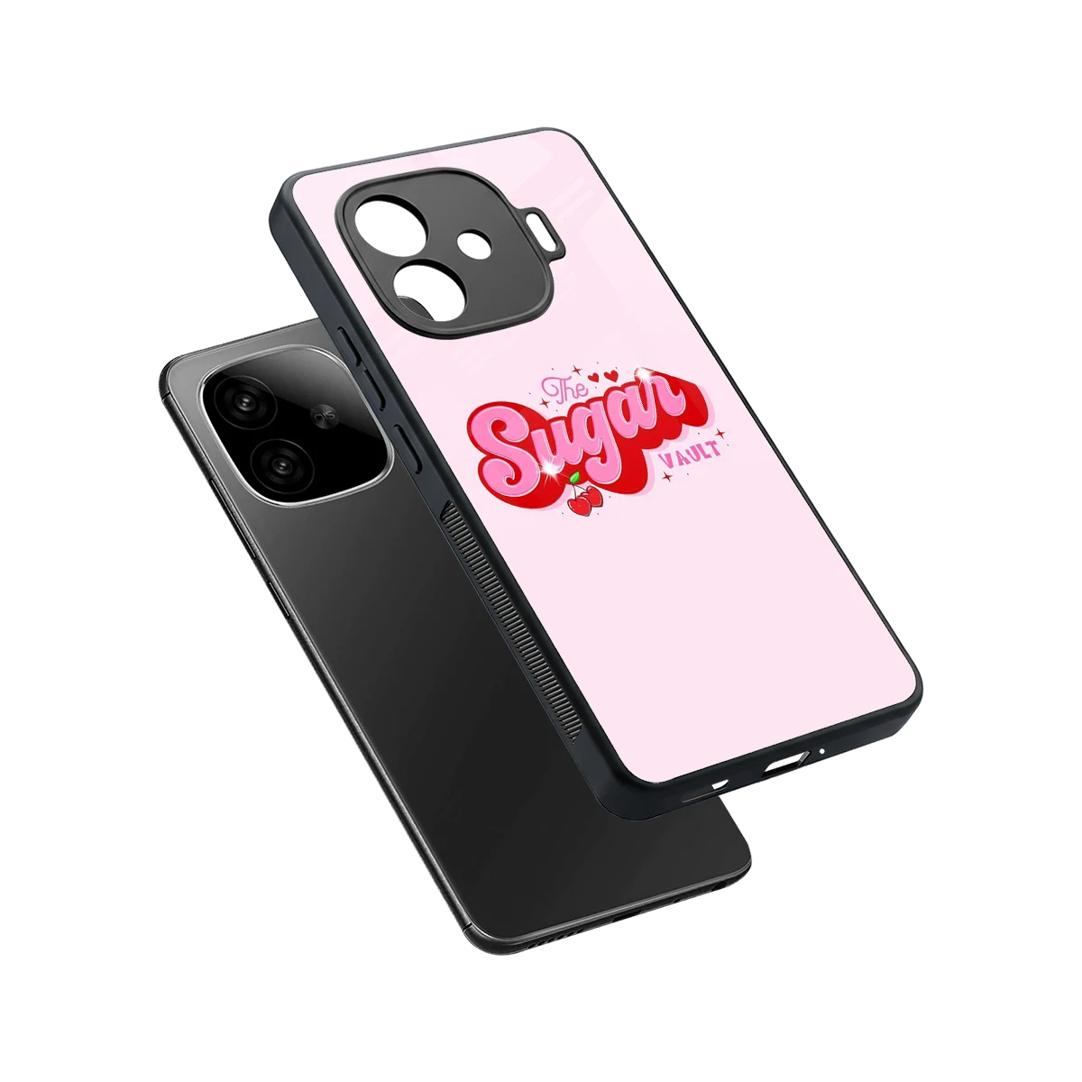 Sugar Vault sleek iqoo neo 10r 5g cover with tempered glass back and TPU edges