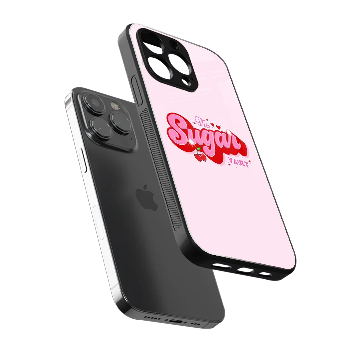 Sugar Vault sleek iphone 13 pro cover with tempered glass back and TPU edges